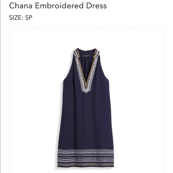 thml chana embroidered dress Embroidered Black Mini Dresses
